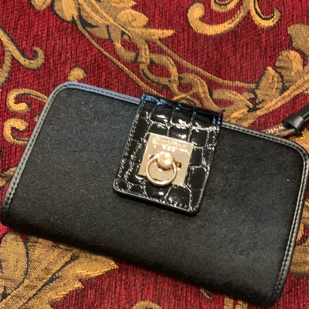 Spartina 449 Black Calf Hair Wallet